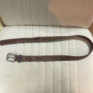 men’s ariat genuine brown leather belt